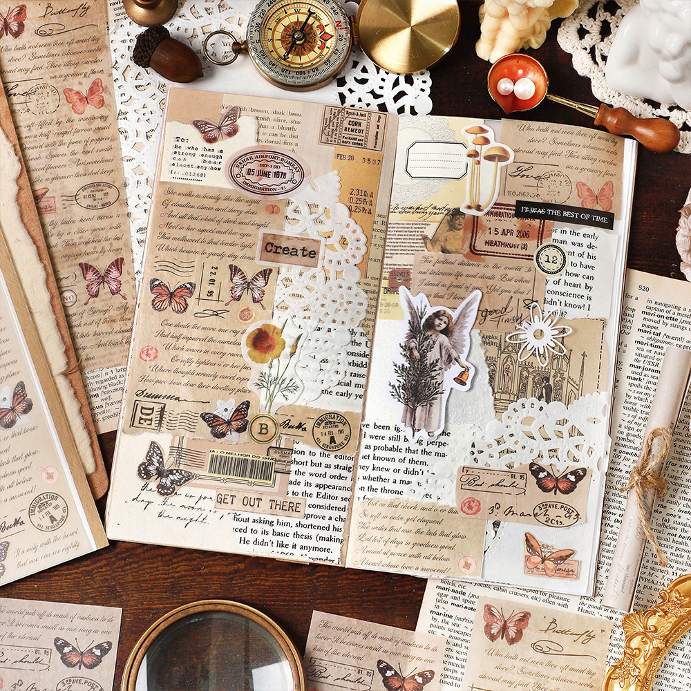 6 garden travelogue series handbook decorative text stickers-JournalTale