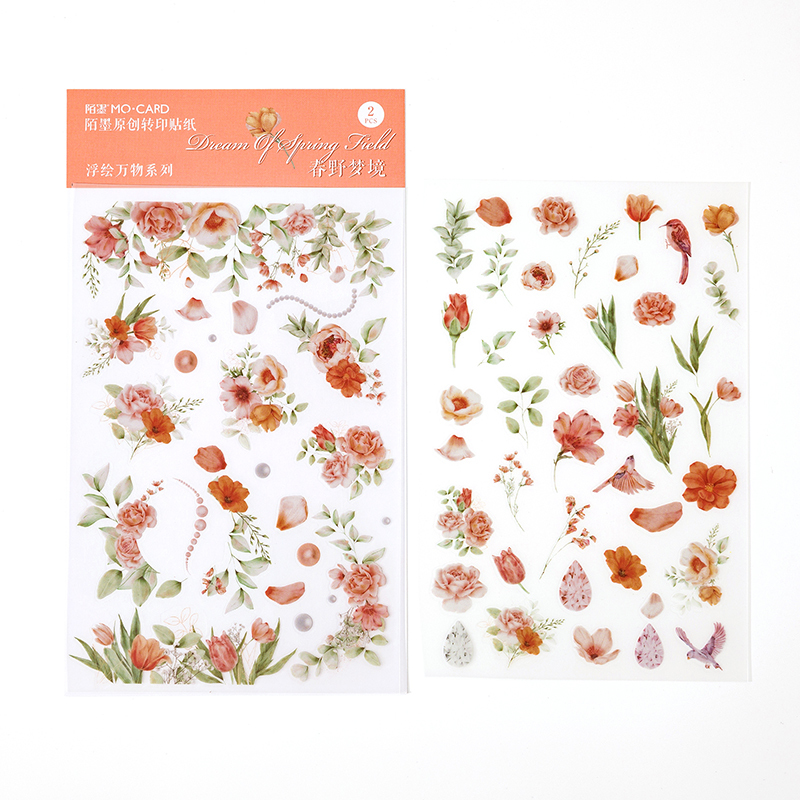 PVC Transfer Sticker Diary Decorative Sticker Plants-JournalTale