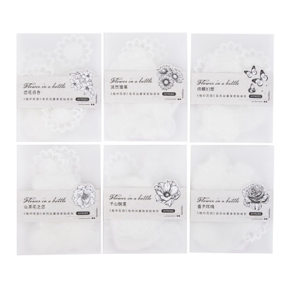 Retro transparent vase handbook material base paper-JournalTale