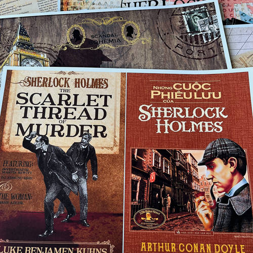 Junk Journal Sherlock Holmes material background paper-JournalTale