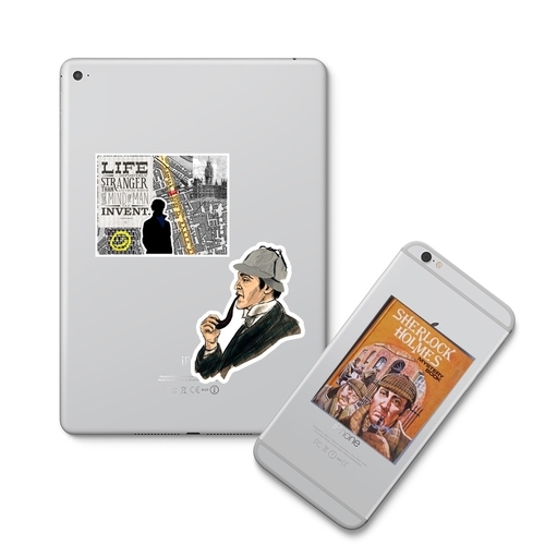 40 pieces of Sherlock Holmes decorative stickers in British retro style-JournalTale