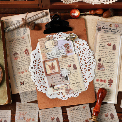 6 garden travelogue series handbook decorative text stickers-JournalTale