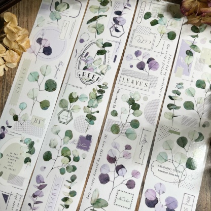 Eucalyptus Leaf Vintage Washi Tape-JournalTale
