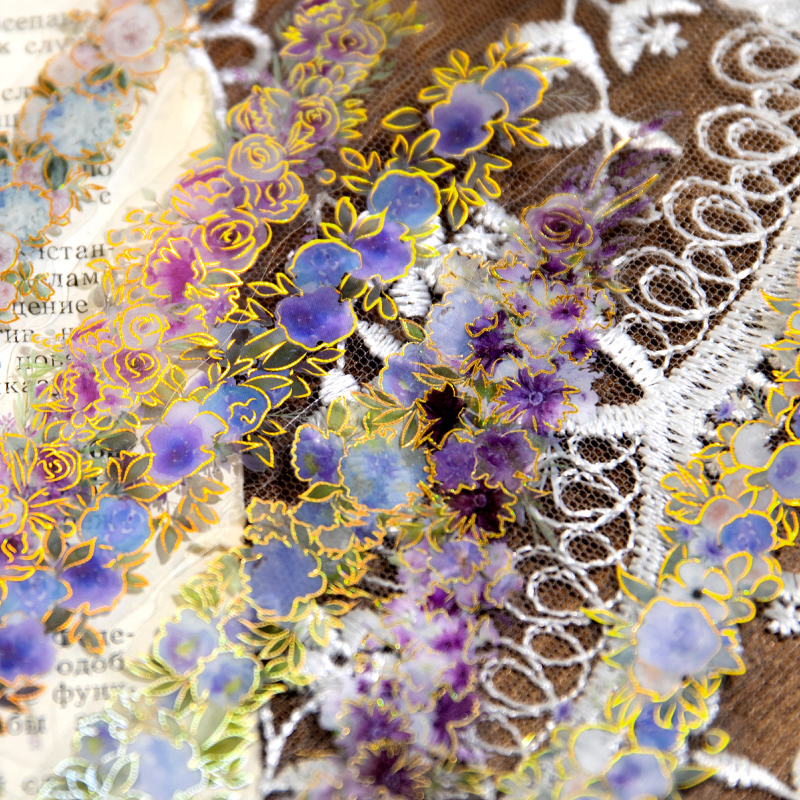 Fantasy Flower Vine PET Stamping Sticker-JournalTale