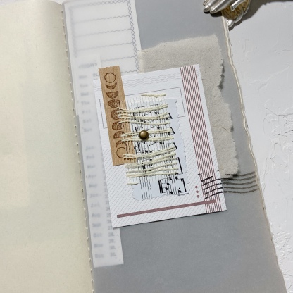 Torn edge hemp mesh kraft decorative paper-JournalTale