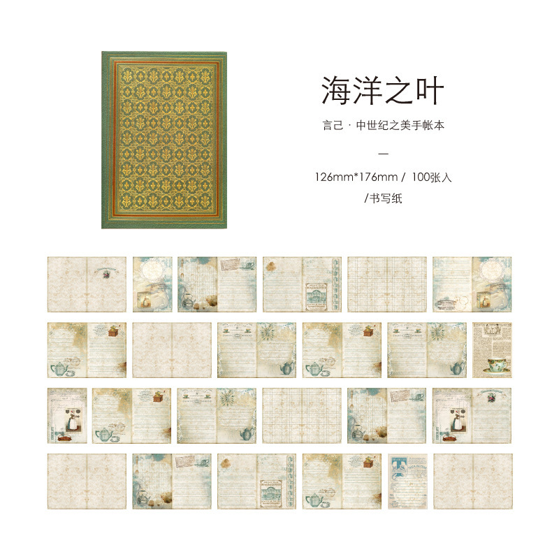 100 vintage botanical journal notepads-JournalTale