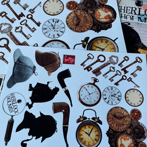 Junk Journal Sherlock Holmes material background paper-JournalTale