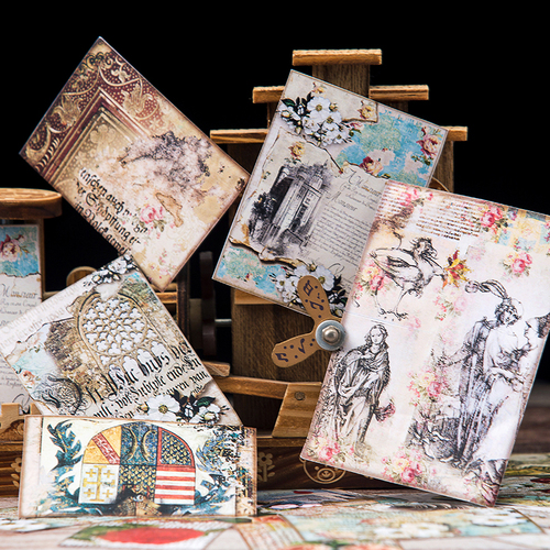 34 pcsVintage gorgeous retro material paper made old-JournalTale