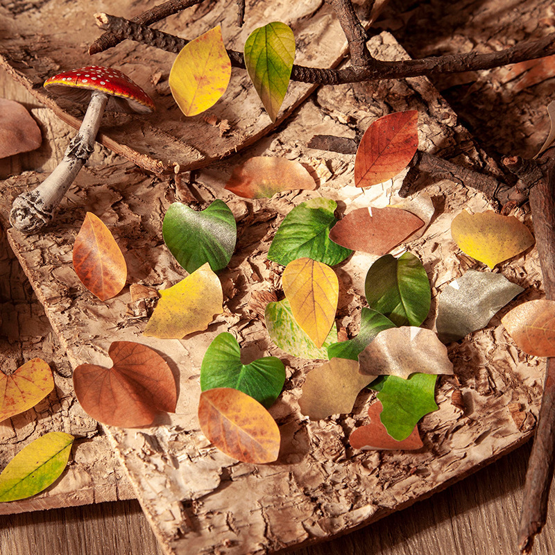8 Styles Aesthetic Leaves Washi Tape-JournalTale