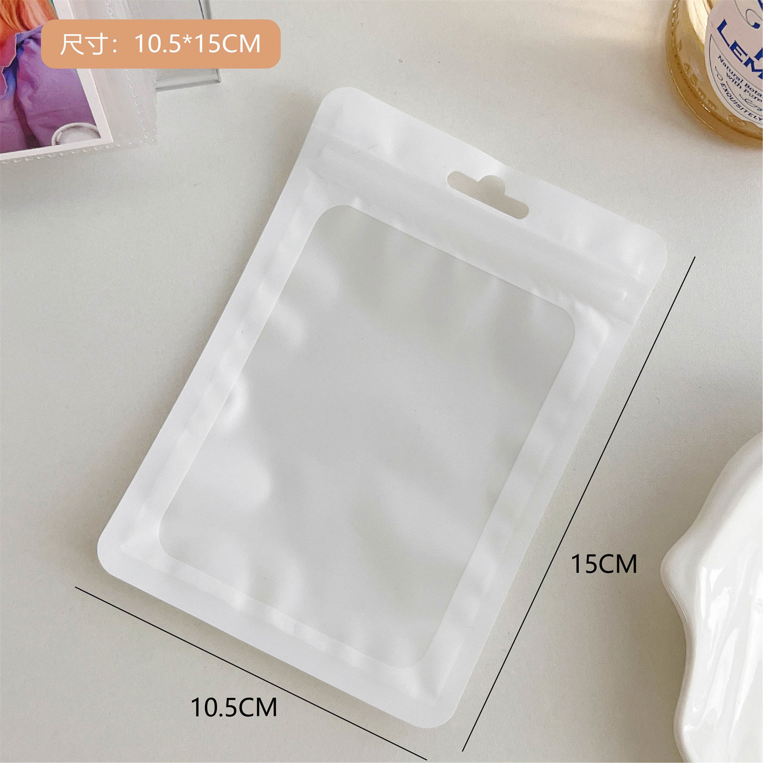 30pcs Ins style color matte transparent ziplock bag card holder-JournalTale