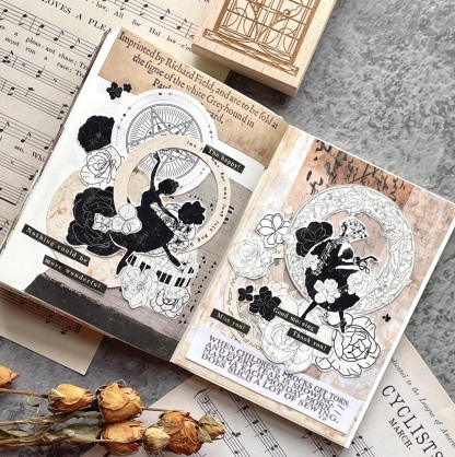 Ballerina Girl Light Retro Pocket WASHI Tape-JournalTale