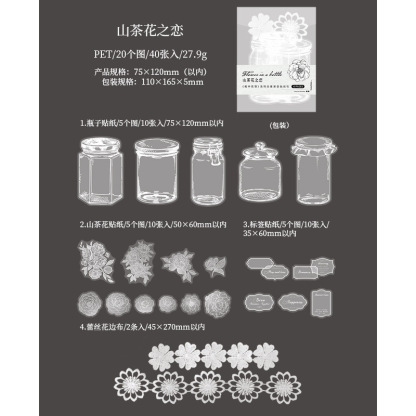 Retro transparent vase handbook material base paper-JournalTale
