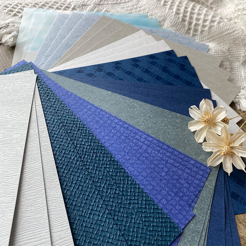 Blue art texture journaling material paper-JournalTale