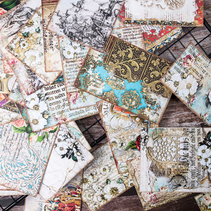 34 pcsVintage gorgeous retro material paper made old-JournalTale