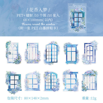 Flowers around the window series artistic transparent flower window-JournalTale