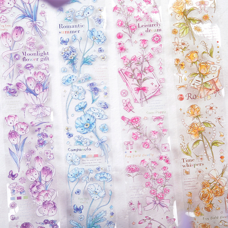 Small fresh plant flower decoration PET tape-JournalTale