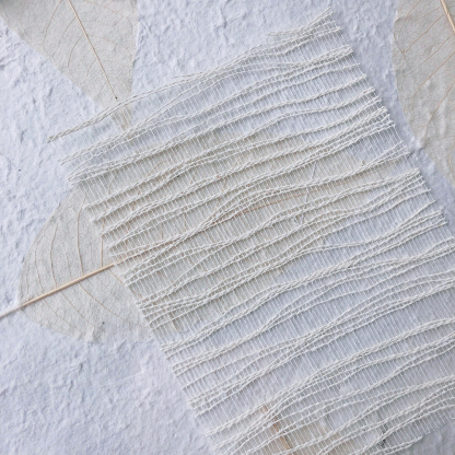 Torn edge hemp mesh kraft decorative paper-JournalTale