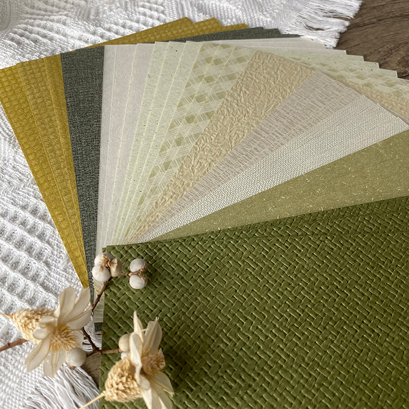Special color mint green texture material paper towel scrapbook-JournalTale