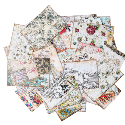 34 pcsVintage gorgeous retro material paper made old-JournalTale