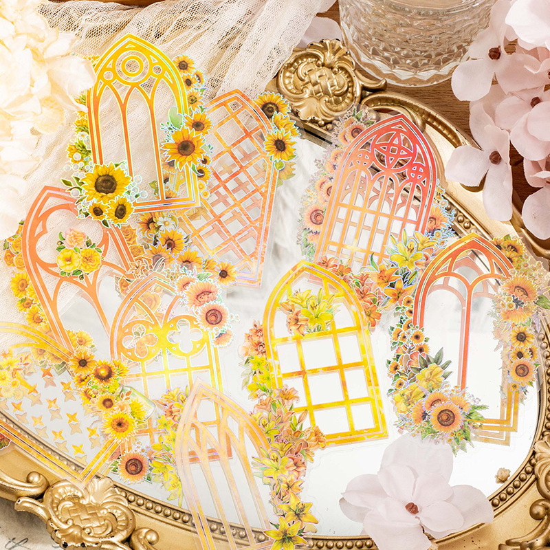 Flowers around the window series artistic transparent flower window-JournalTale