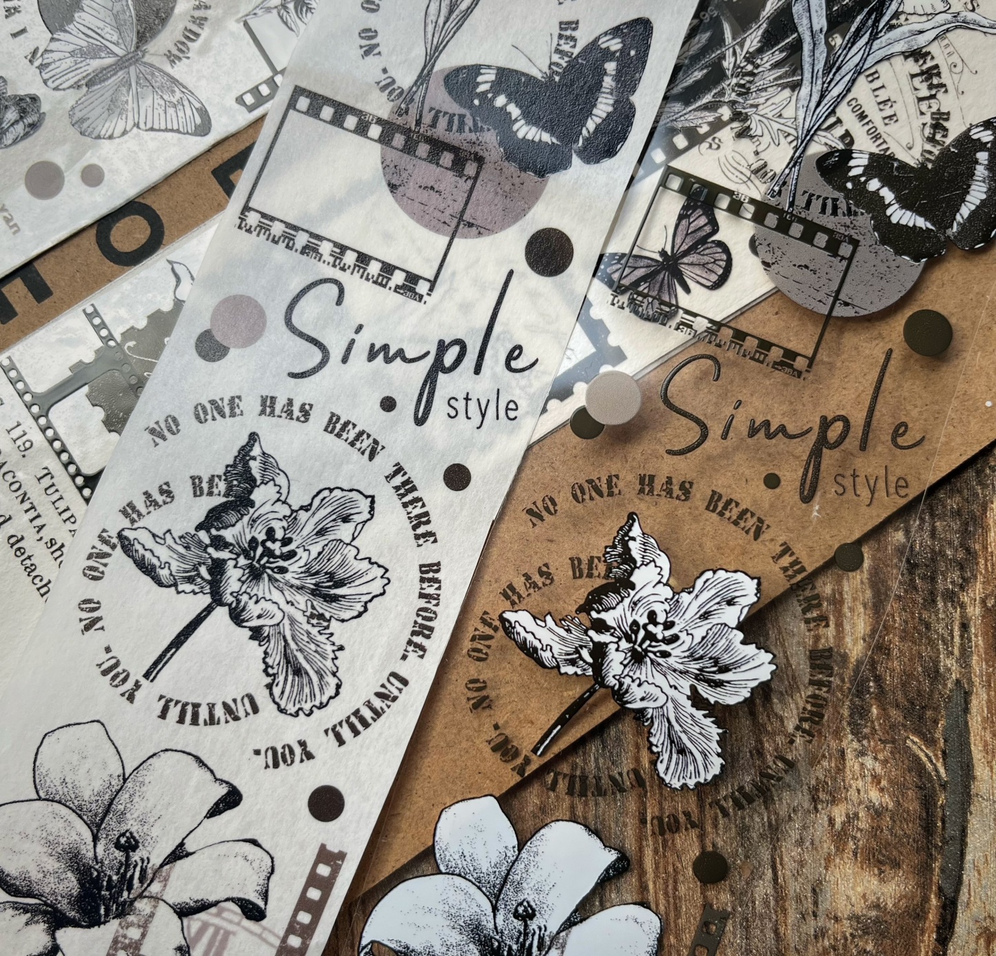 Film retro hand account washi tape sticker pet-JournalTale