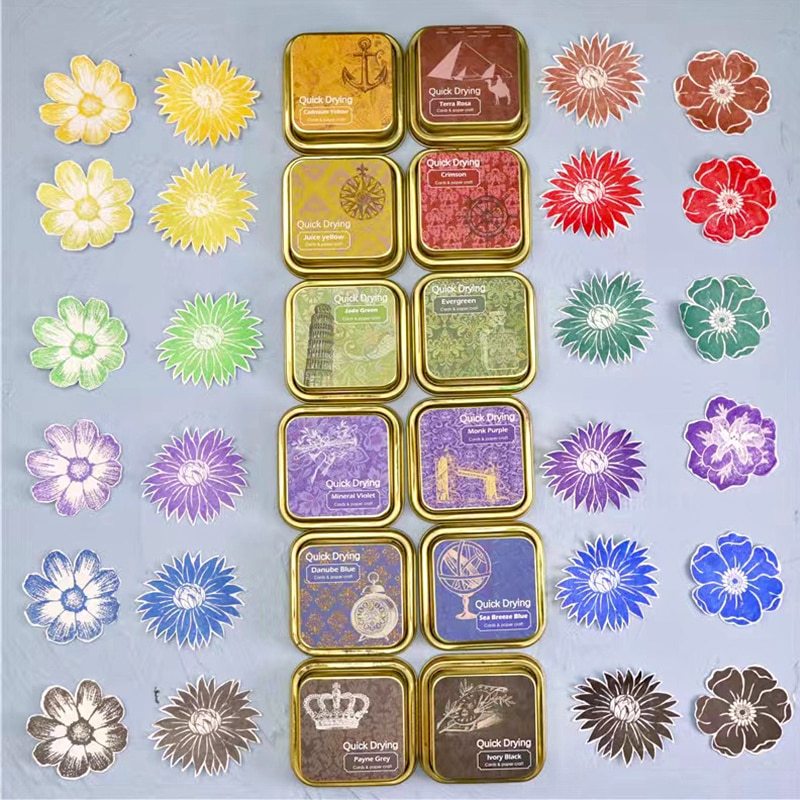 Quick Dry Ink Pad Stamps Partner Color Craft Ink Pad-JournalTale