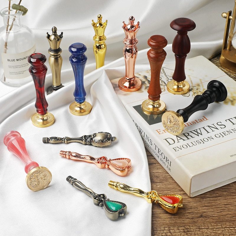 Retro Sealing Wax Spoon Wood Handle Sealing Wax stamp-JournalTale