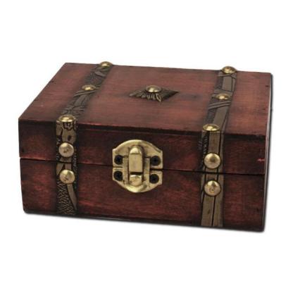 Retro Storage Box Jewelry Wood Wooden Lock Catch-JournalTale