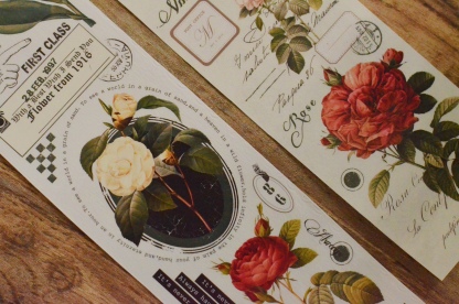 Versatile vintage flower and paper tape pet tape-JournalTale