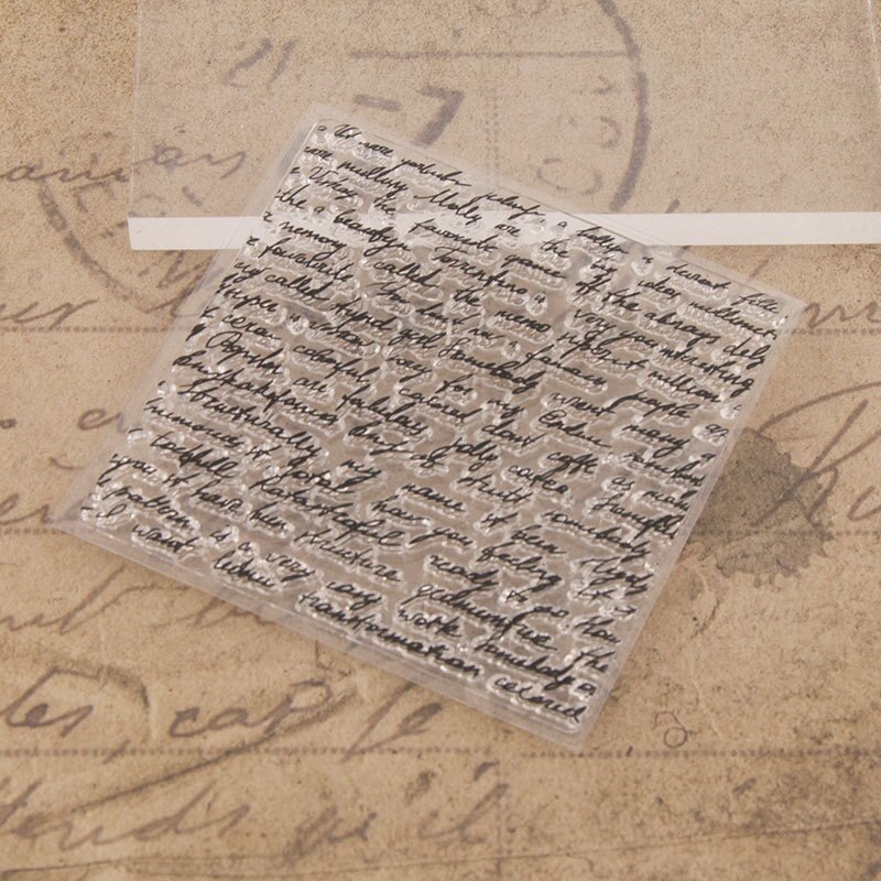 Silicone Clear Stamps Word Letters Seal Stamps-JournalTale