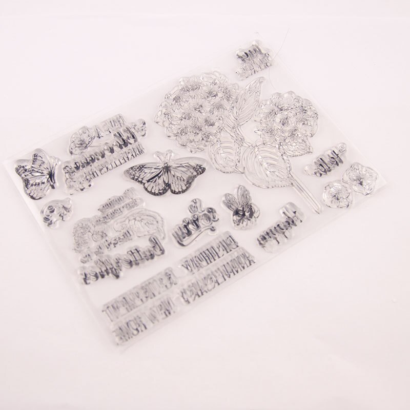 Spring Flowers Leaves Clear Rubber Stamps Scrapbooking-JournalTale
