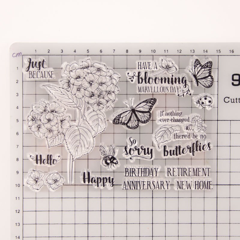 Spring Flowers Leaves Clear Rubber Stamps Scrapbooking-JournalTale