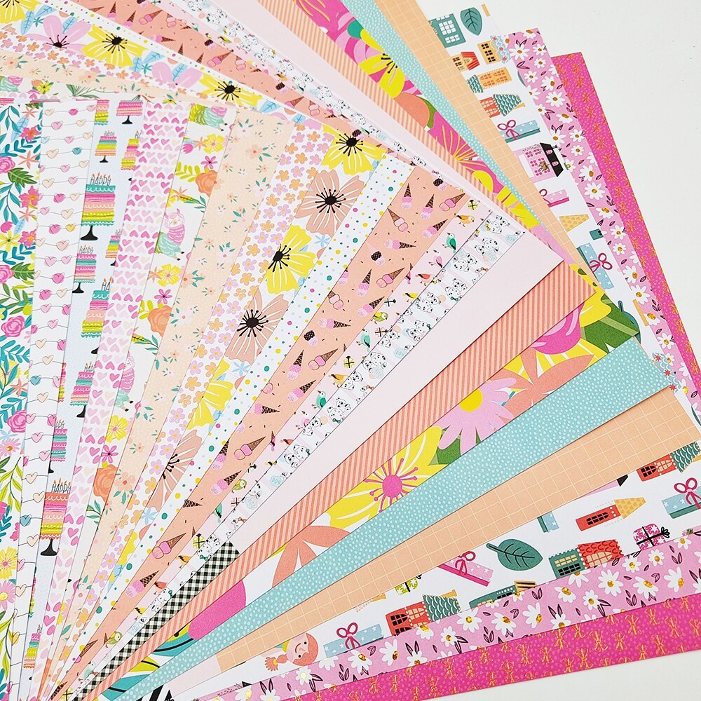 12 Inch Scrapbooking Paper 20 Sheets Craft Background-JournalTale
