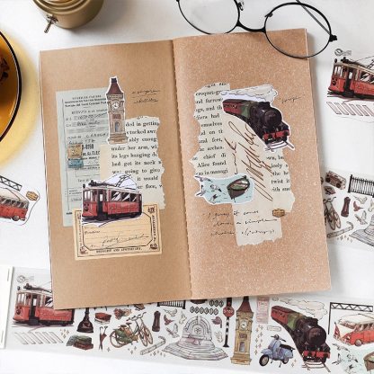 Travel Journey Memory Washi Masking Tape Coffee Shop-JournalTale