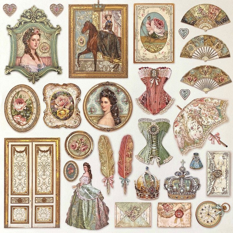 Vintage Ballet Elegance Stickers Crafts And stickers book-JournalTale