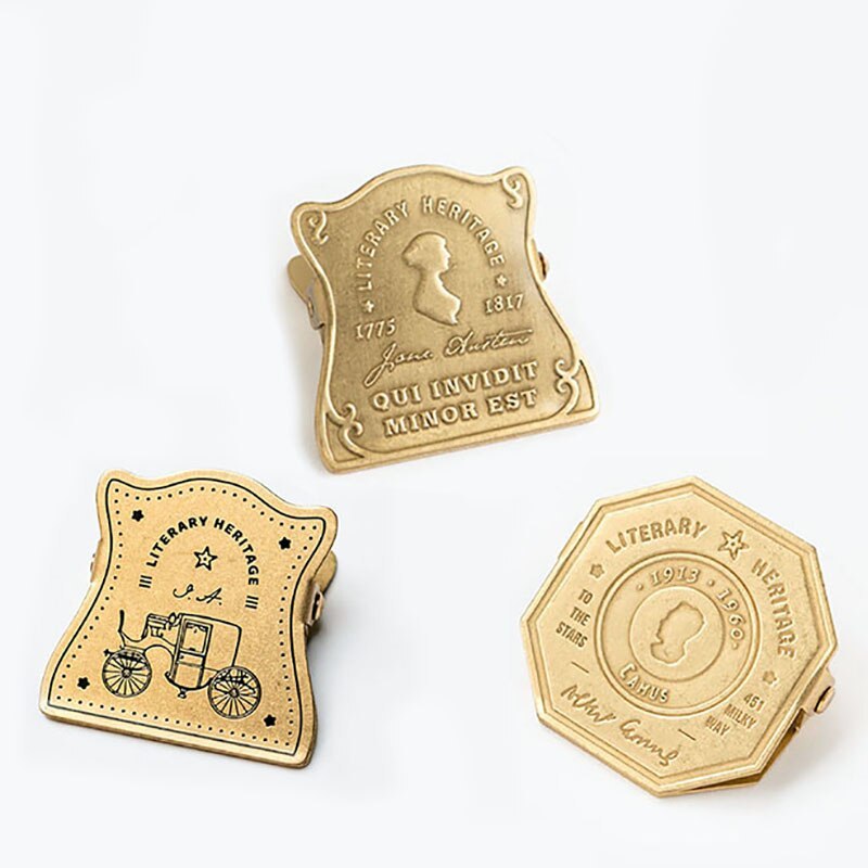 Vintage Brass Paper Clip Stationery-JournalTale