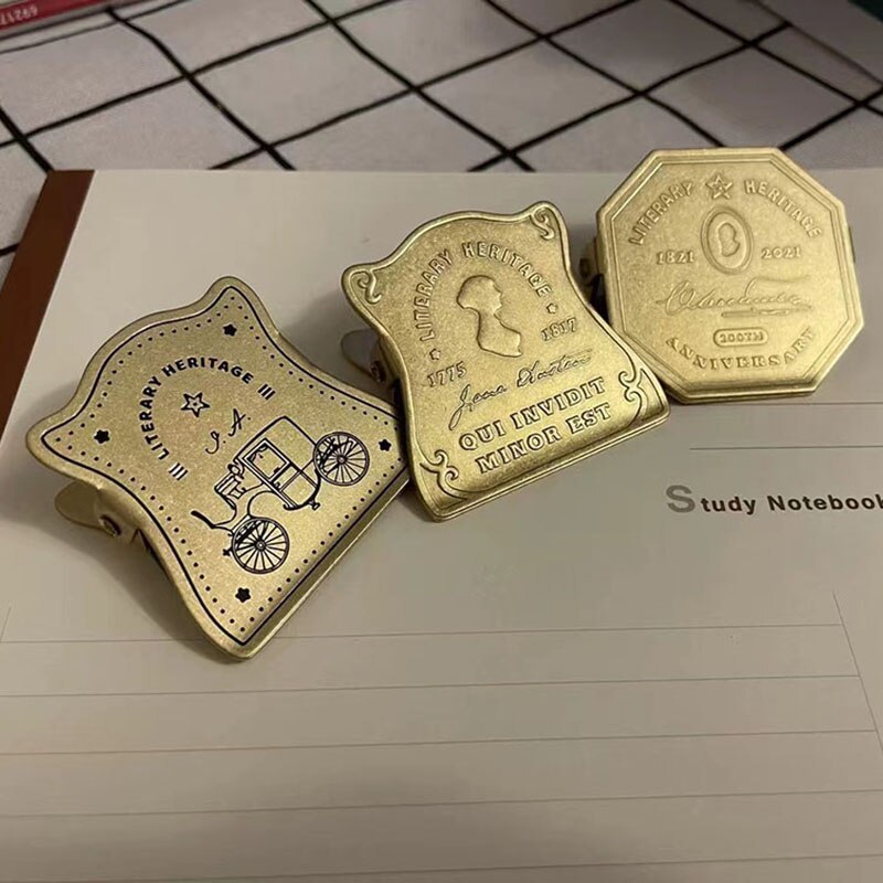 Vintage Brass Paper Clip Stationery-JournalTale