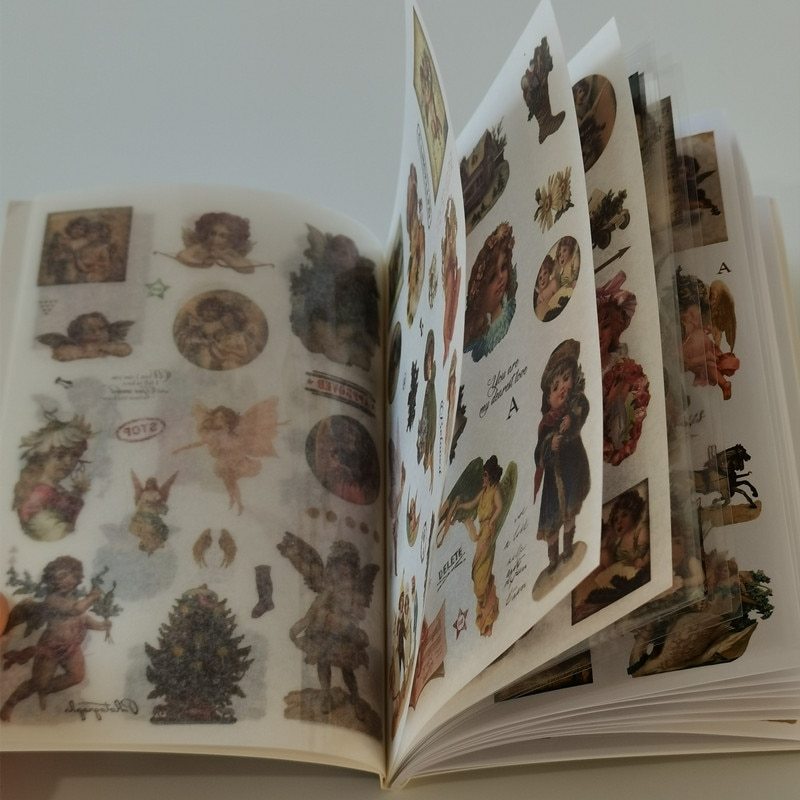 Vintage Cute Fairy Angel Sticker Book Girl Decorative Stickers-JournalTale
