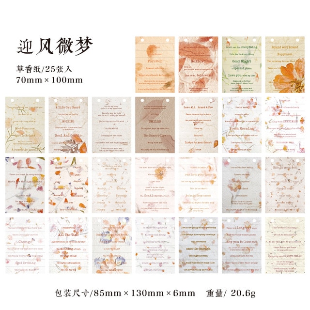 Vintage English Text Material Paper-JournalTale