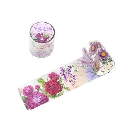 Vintage Flower Rose Decorative Adhesive PET Tape-JournalTale