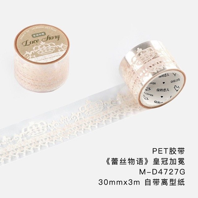 Washi Tape Lace Pattern Self-Adhesive Tape-JournalTale