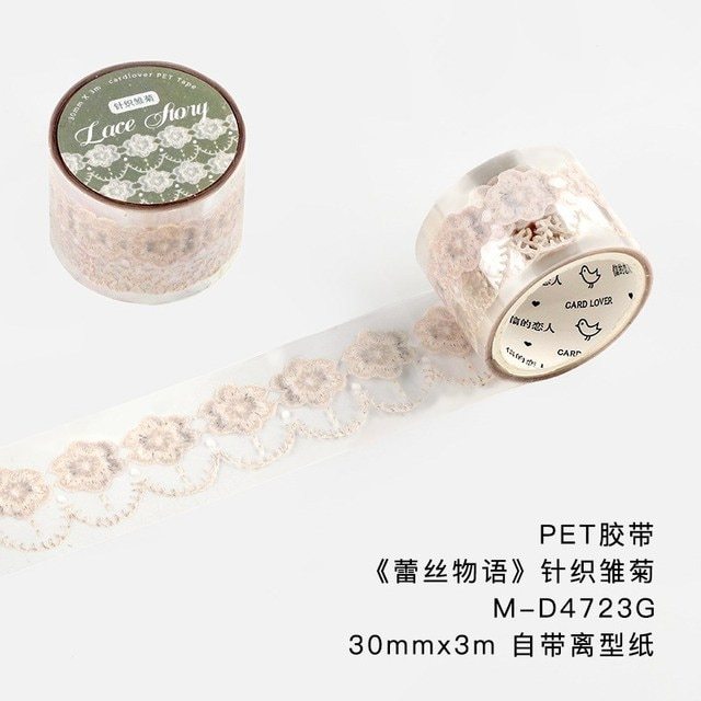 Washi Tape Lace Pattern Self-Adhesive Tape-JournalTale