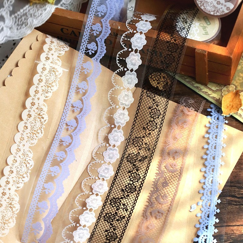 Washi Tape Lace Pattern Self-Adhesive Tape-JournalTale