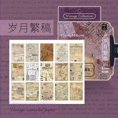 Vintage Style Design Paper Aesthetic Junk Journal Material-JournalTale