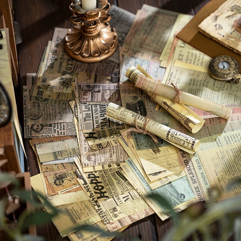 Vintage Style Design Paper Aesthetic Junk Journal Material-JournalTale
