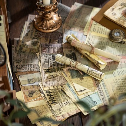 Vintage Style Design Paper Aesthetic Junk Journal Material-JournalTale