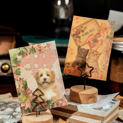 100Sheets Dual-material Vintage Material Papers-JournalTale