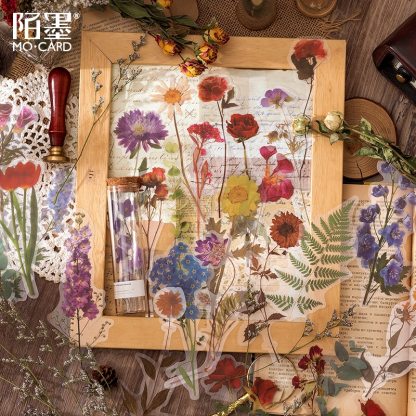 10pcs/pack Waterproof Plant Natural Flower Decorative Sticker-JournalTale
