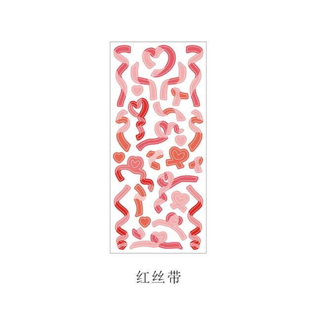 1pc Colored Ribbon Laser Stickers shanggu Colorful-JournalTale