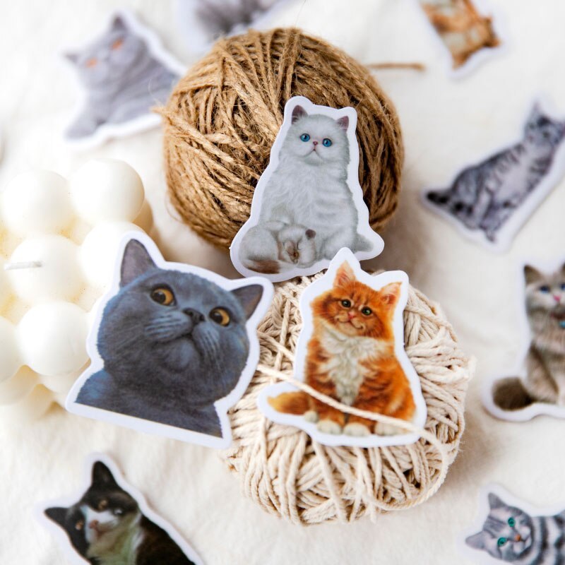 30pcs/lot Lovely Cats Stickers Decoration Kawaii Cute-JournalTale